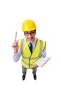 The construction supervisor isolated on the white background Royalty Free Stock Photo