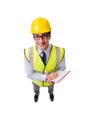 The construction supervisor isolated on the white background Royalty Free Stock Photo