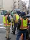 Construction surveyors taking measurements Royalty Free Stock Photo