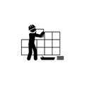 construction, tale worker icon. Element of construction worker for mobile concept and web apps. Detailed construction, tale icon c Royalty Free Stock Photo