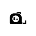 Construction Tape Measure Flat Vector Icon Royalty Free Stock Photo