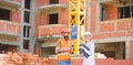 Construction team communication concept. Relationships between construction clients and participants building industry Royalty Free Stock Photo