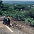 Construction workers in a meeting