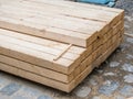 Construction timber for a building site Royalty Free Stock Photo