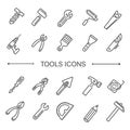 Construction tool icon collection - vector illustration