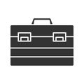 Construction toolbox glyph icon