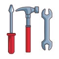 Construction tools caroon Royalty Free Stock Photo