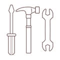 Construction tools caroon Royalty Free Stock Photo