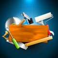 Construction tools - Carpentry background Royalty Free Stock Photo