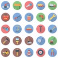 Construction Tools Color Vector Icon which can easily modify or edits set every single icon can easily modify or edit Royalty Free Stock Photo