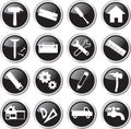 Construction tools icon set Royalty Free Stock Photo