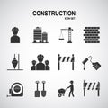 Construction tools icon set illustration Royalty Free Stock Photo