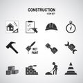 Construction tools icon set illustration Royalty Free Stock Photo