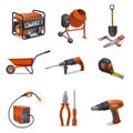 Construction tools icons