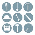 Construction tools icons set Vector Ilustration icon urban Royalty Free Stock Photo
