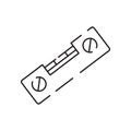 Construction tools - outline icon spirit level, vector, simple thin line icon collection