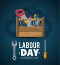 Construction tools to labour day celebration