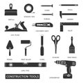 Construction tools vector icons set Royalty Free Stock Photo