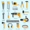 Construction tools vector icons set Royalty Free Stock Photo