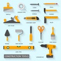 Construction tools vector icons set Royalty Free Stock Photo