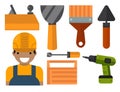 Construction tools worker equipment Royalty Free Stock Photo