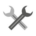 Construction tools wrench crossed vector illustration