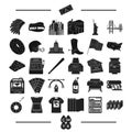 Construction, tourism, isport and other web icon in black style.tools, business, roulette, icons in set collection. Royalty Free Stock Photo