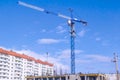 Construction tower crane on a construction site. Royalty Free Stock Photo