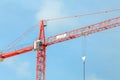 tower cranes against blue sky background Royalty Free Stock Photo