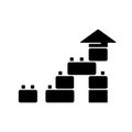 Construction toy black glyph icon