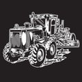 construction tractor car vector illustration Royalty Free Stock Photo