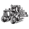 construction tractor car vector illustration Royalty Free Stock Photo