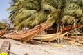 Construction of traditional boat in Banjul