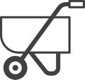 Construction trolley illustration in minimal style Royalty Free Stock Photo