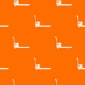 Construction trolley pattern vector orange Royalty Free Stock Photo