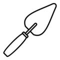 Construction trowel icon, outline style