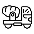 Construction truck icon outline vector. Site linear