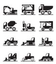 Construction trucks and vehicles