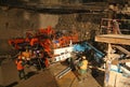 Construction of the tunnel, drilling rig for jet grouting