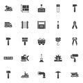 Construction vector icons set Royalty Free Stock Photo
