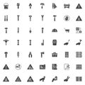 Construction vector icons set Royalty Free Stock Photo