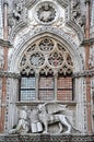 Construction, venice, details (entrance door of the Venice Museum) Royalty Free Stock Photo