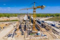 Construction of the viaduct on the new S7 highway, Luban, Poland