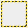 Construction warning border on a white background, illustration