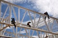 Construction welding workers Royalty Free Stock Photo