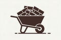 Construction Wheelbarrow Bricks Building Materials Site Work Load Royalty Free Stock Photo