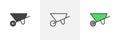 Construction wheelbarrow icon