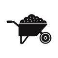 construction wheelbarrow Vector Icon which can easily modify or edit Royalty Free Stock Photo