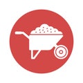 construction wheelbarrow Vector Icon which can easily modify or edit Royalty Free Stock Photo