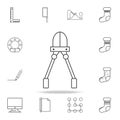 construction wire cutters line icon. Detailed set of web icons and signs. Premium graphic design. One of the collection icons for